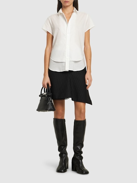 Yohji Yamamoto: Chemise manches courtes en coton doublé - women_1 | Luisa Via Roma