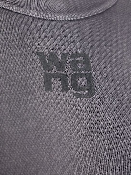 Alexander Wang: Essential terry crew sweatshirt - Grey - women_4 | Luisa Via Roma