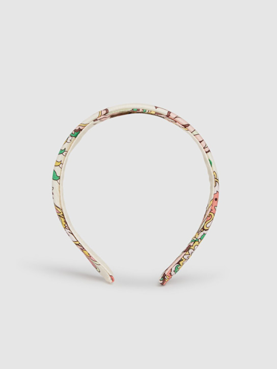 Etro: Printed cotton poplin headband - White/Multi - kids-girls_1 | Luisa Via Roma