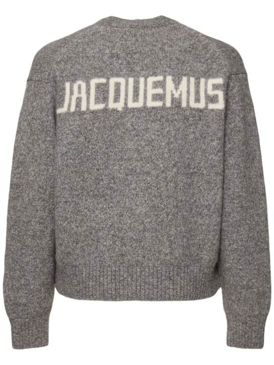 Jacquemus: Le cardigan jacquemus knit cardigan - Grey - men_3 | Luisa Via Roma