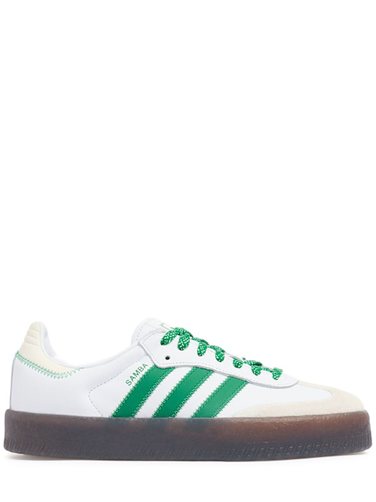adidas Originals: Samba sneakers - White/Green - women_0 | Luisa Via Roma