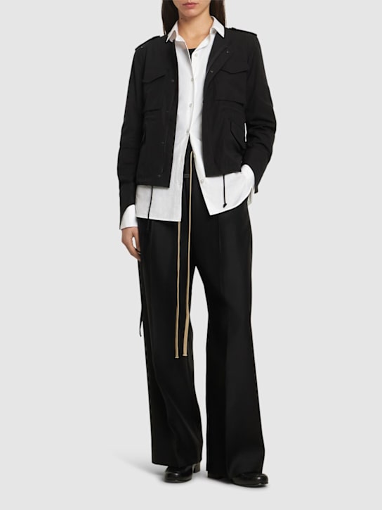 Collarless cotton jacket - Thumbnail 2