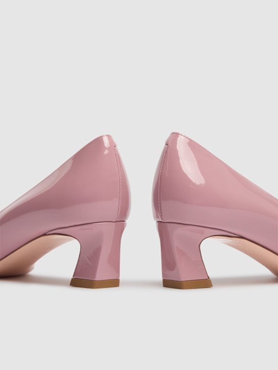 Roger Vivier: 45mm Trompette patent leather pumps - Rose - women_3 | Luisa Via Roma