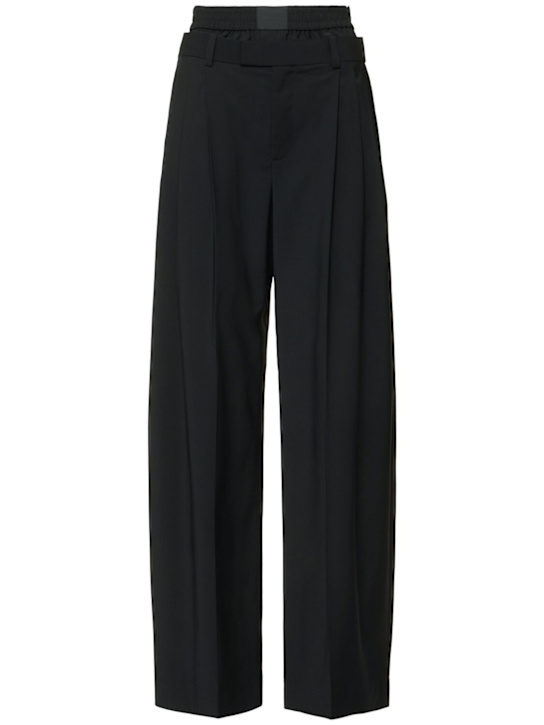 Alexander Wang: Pleated pants w/ boxers - Black - women_0 | Luisa Via Roma