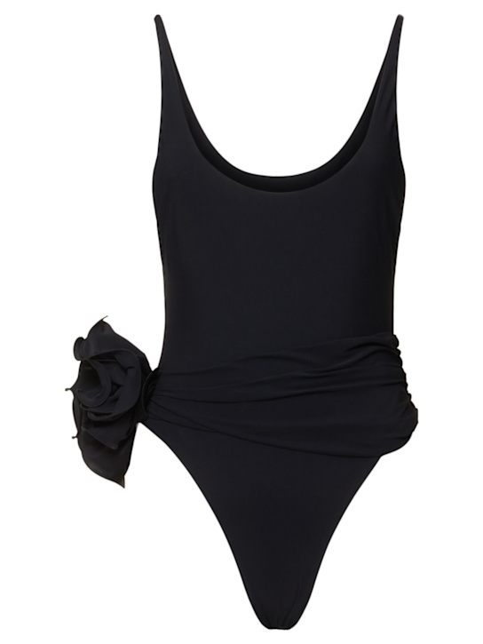 Magda Butrym: Costume intero in jersey con rosa - women_0 | Luisa Via Roma