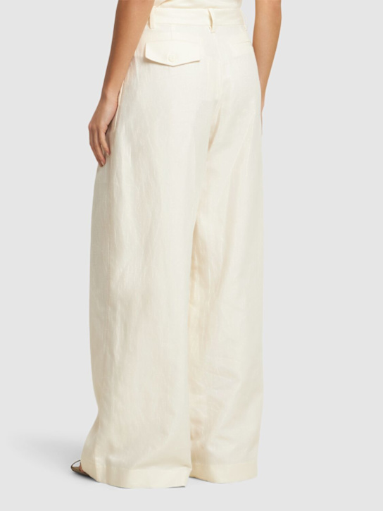 Pantaloni minimal in cotone e lino - St. Agni - Donna  | Luisaviaroma