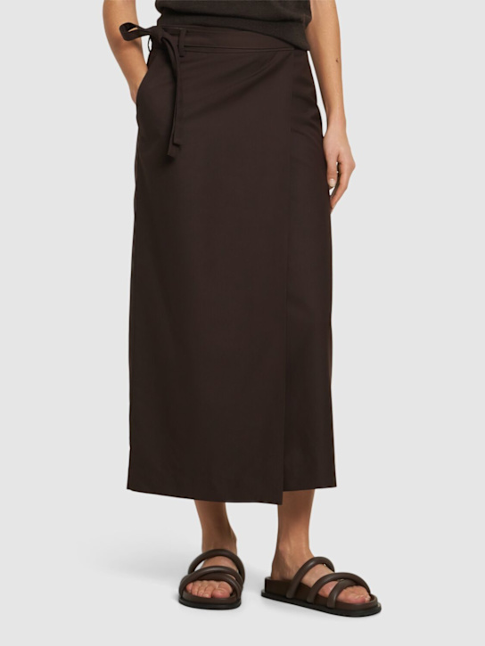 St. Agni: 20mm Soft Cross leather slide sandals - women_1 | Luisa Via Roma