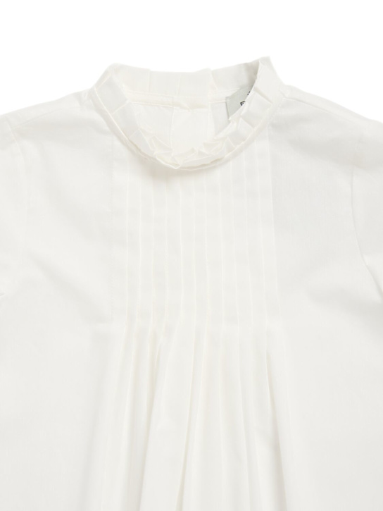 Etro: コットンポプリンワンピース - ホワイト - kids-girls_1 | Luisa Via Roma