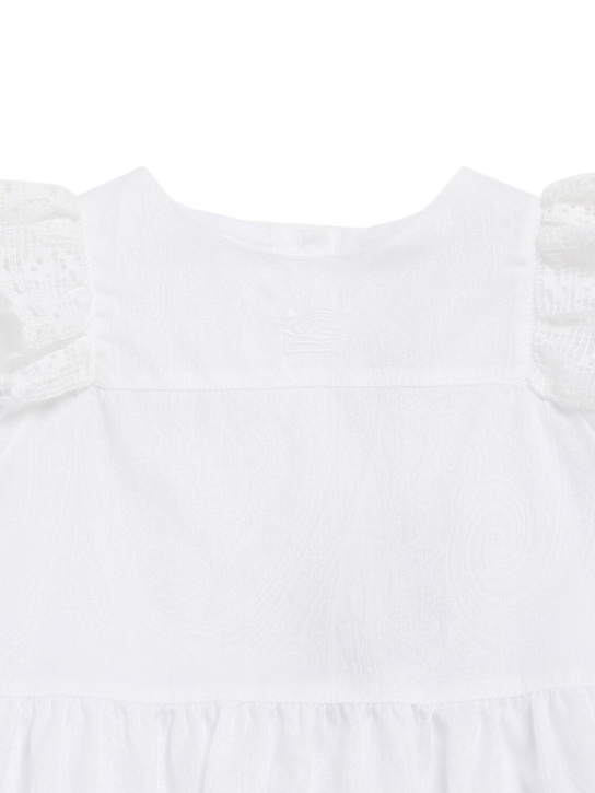 Etro: コットンポプリンドレス - ホワイト - kids-girls_1 | Luisa Via Roma
