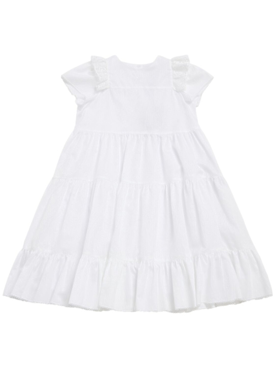 Etro: コットンポプリンドレス - ホワイト - kids-girls_0 | Luisa Via Roma