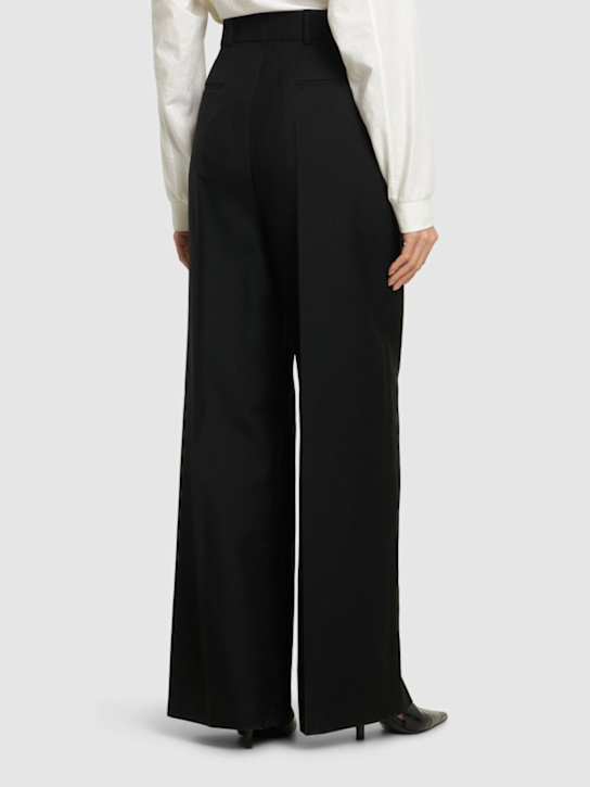 Carven: Evening straight wool tuxedo pants - women_2 | Luisa Via Roma