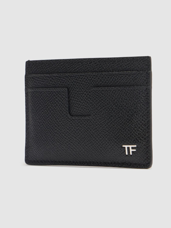 Tom Ford: Small grain Saffiano leather card case - men_1 | Luisa Via Roma
