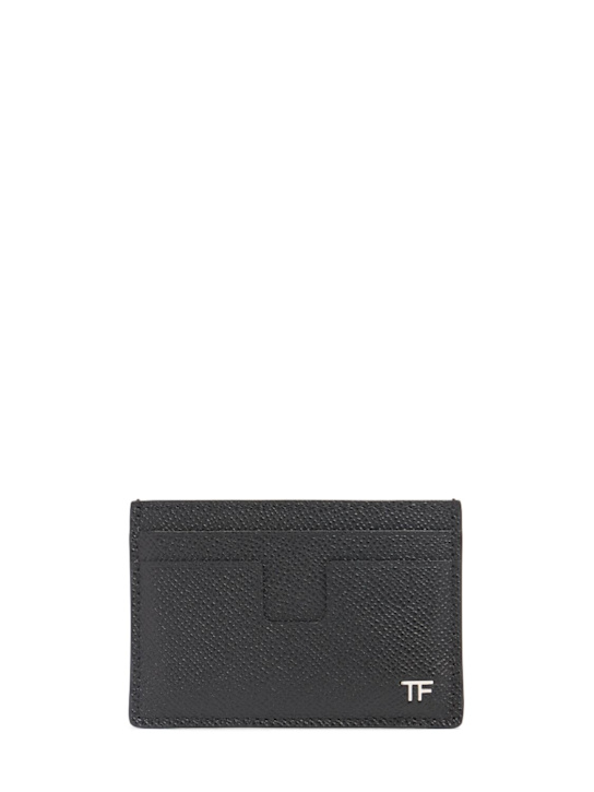 Tom Ford: Small grain Saffiano leather card case - men_0 | Luisa Via Roma