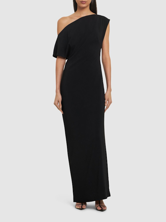 St. Agni: Asymmetric off-the-shoulder long dress - women_1 | Luisa Via Roma