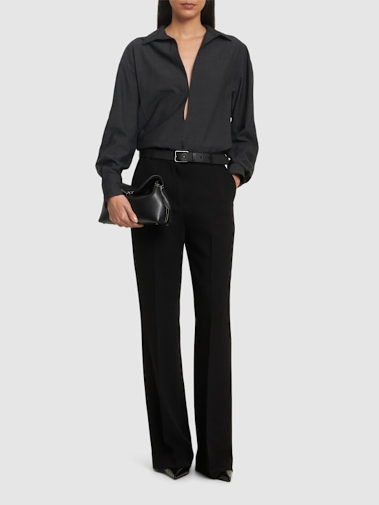 Toteme: Flared evening crepe pants - women_1 | Luisa Via Roma