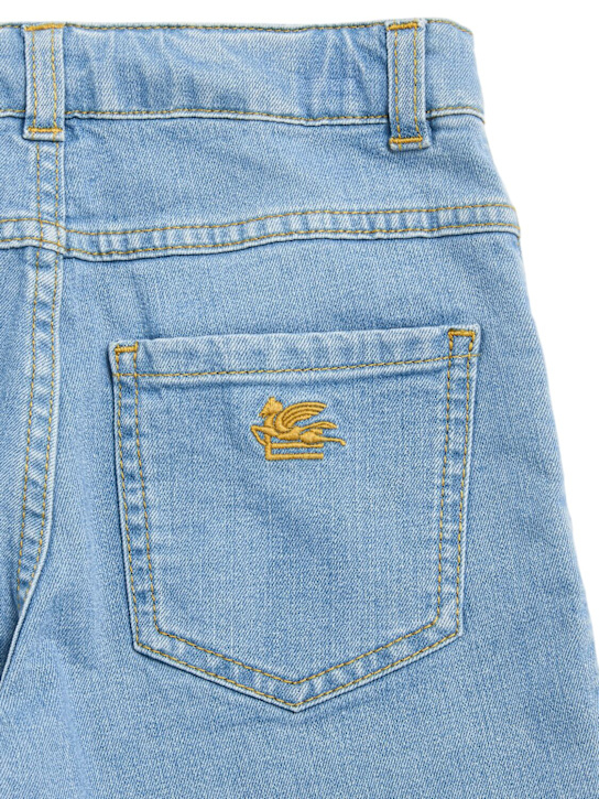 Etro: ストレッチデニムショートパンツ - kids-girls_1 | Luisa Via Roma