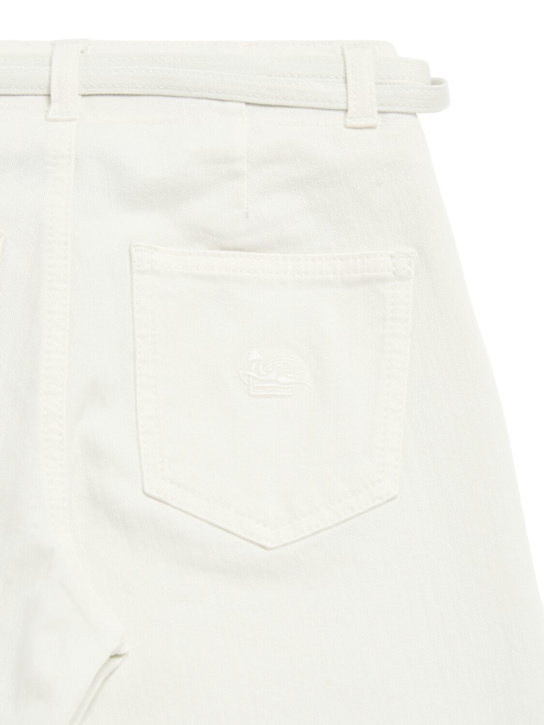 Etro: コットンブレンドパンツ - アイボリー - kids-girls_1 | Luisa Via Roma