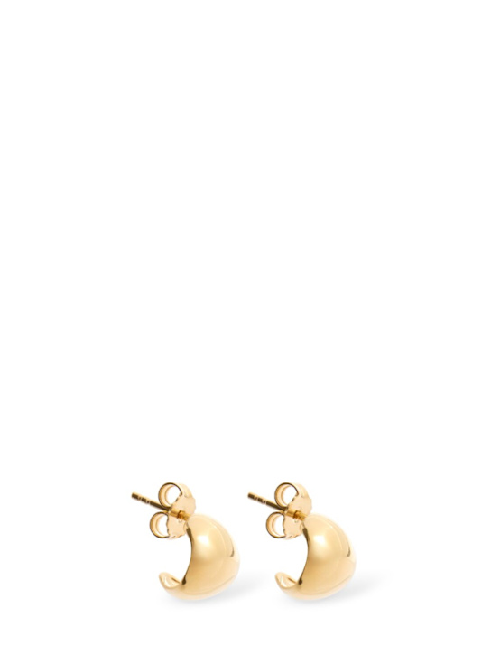 Nina Gordon: Small Fold Hoops earrings - Gold - women_0 | Luisa Via Roma