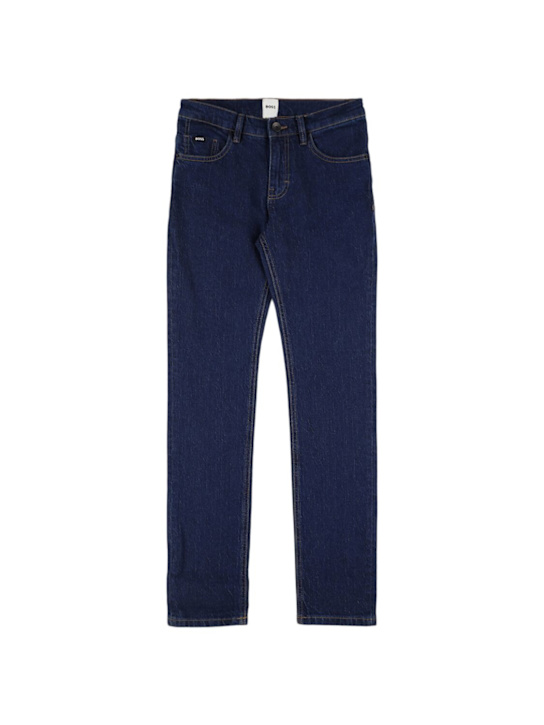Boss: スリムフィットコットンブレンドデニムジーンズ - kids-boys_0 | Luisa Via Roma
