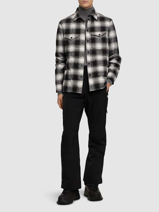 Moncler Grenoble: Gelt check cotton shirt jacket - men_1 | Luisa Via Roma