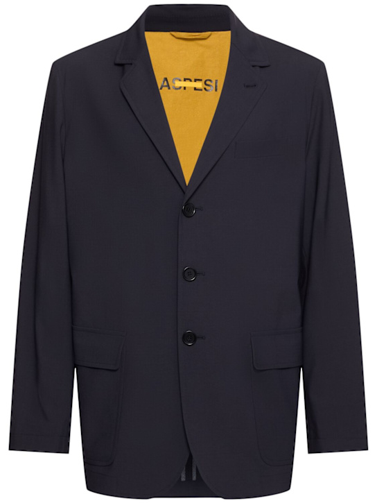 ASPESI: Single breast wool blend jacket - men_0 | Luisa Via Roma