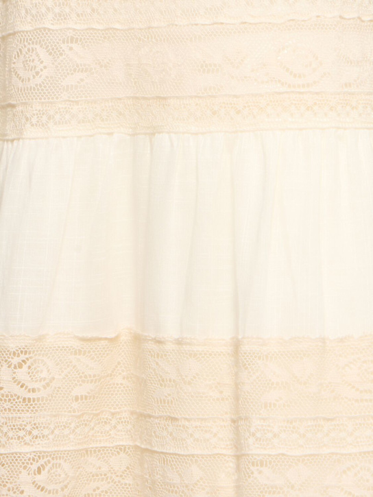 Zimmermann: Acacia lace long dress - White - women_4 | Luisa Via Roma