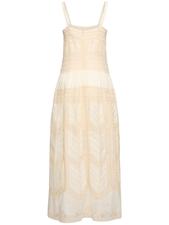 Zimmermann: Acacia lace long dress - White - women_3 | Luisa Via Roma