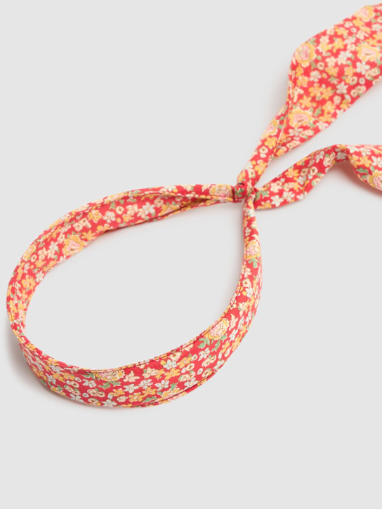 Bonpoint: Printed cotton headband w/bow - Multicolor - kids-girls_1 | Luisa Via Roma