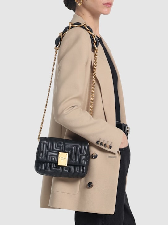 Balmain: Borsa mini 1945 in pelle trapuntata - women_1 | Luisa Via Roma
