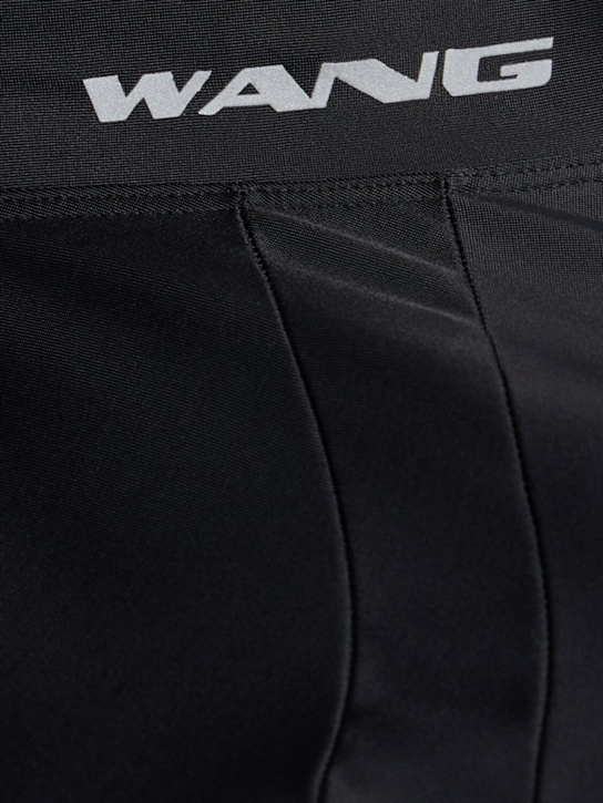 Alexander Wang: Rashguard平纹针织迷笛连衣裙 - 黑色 - women_4 | Luisa Via Roma