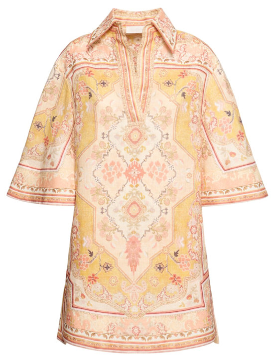 Zimmermann: Wylie linen mini kaftan - women_0 | Luisa Via Roma