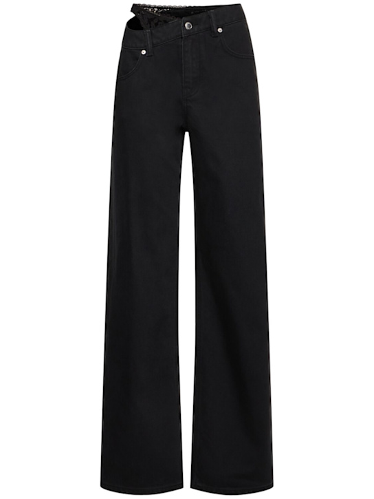 Alexander Wang: Dip side jeans w/ underwear detail - women_0 | Luisa Via Roma