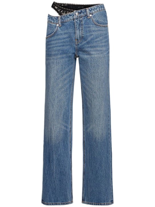 Alexander Wang: Dip side jeans w/ underwear detail - women_0 | Luisa Via Roma