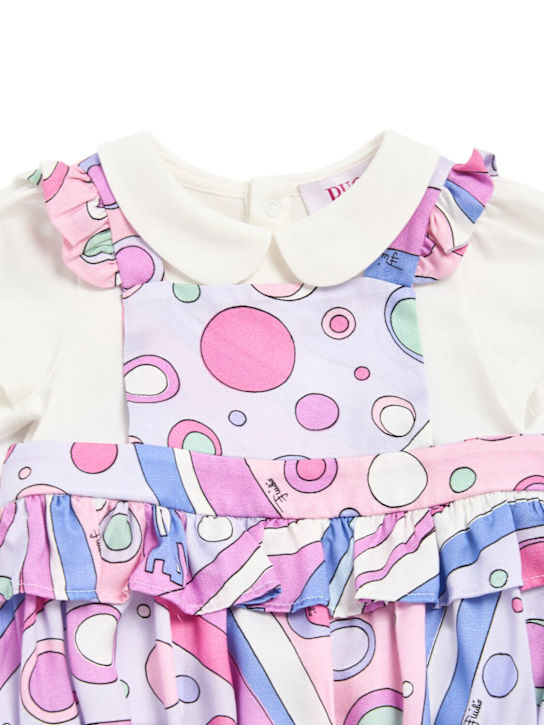 Pucci: Tutina in twill di viscosa con stampa - kids-girls_1 | Luisa Via Roma