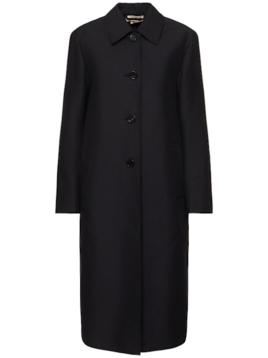 Marni: Cotton cady duster coat - Black - women_0 | Luisa Via Roma