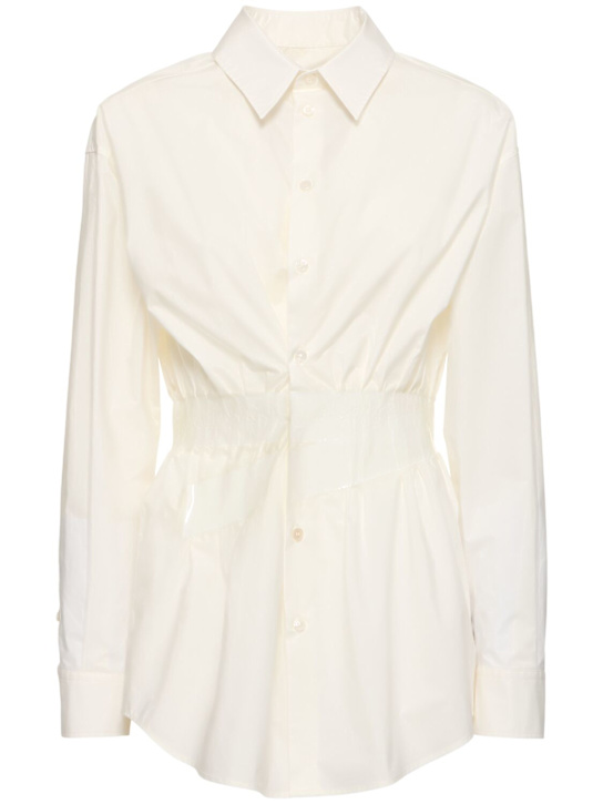 MM6 Maison Margiela: Cotton poplin shirt - women_0 | Luisa Via Roma