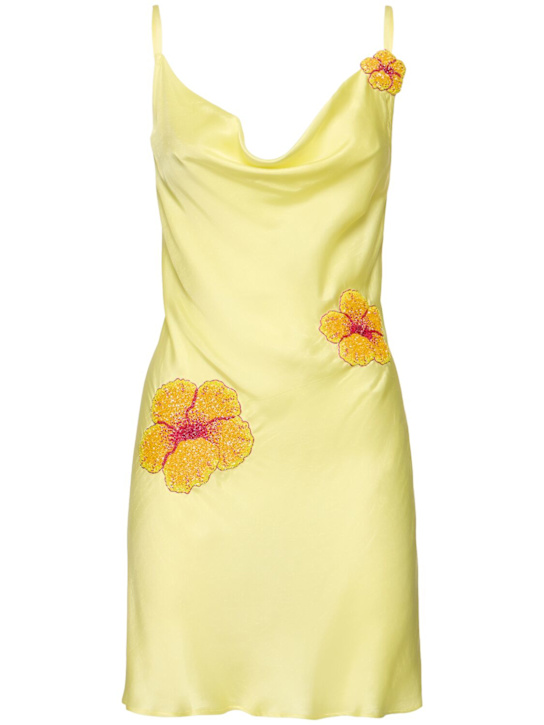 Galli embroidered satin mini dress - Thumbnail 1