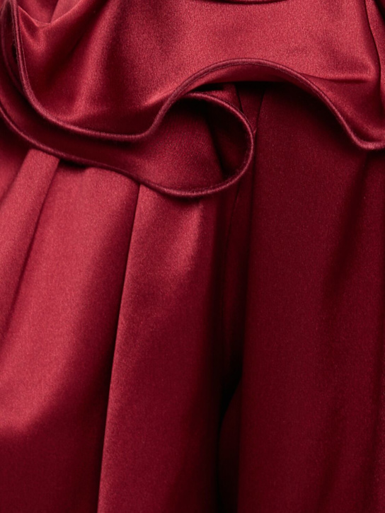 Magda Butrym: Satin blouse w/ rose detail - Bordeaux - women_4 | Luisa Via Roma