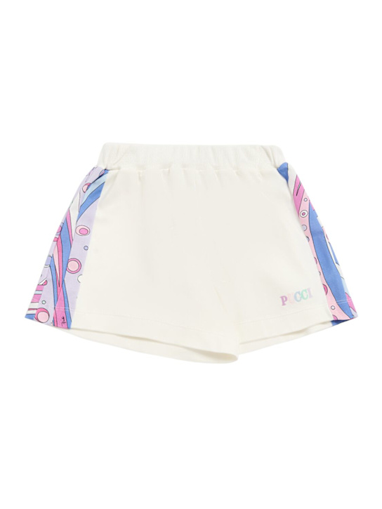 Pucci: コットンインターロックショートパンツ - kids-girls_0 | Luisa Via Roma