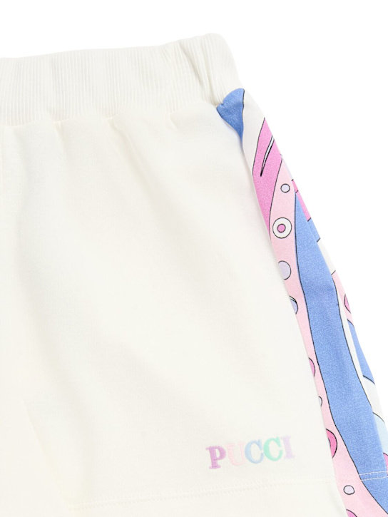 Pucci: コットンインターロックショートパンツ - kids-girls_1 | Luisa Via Roma