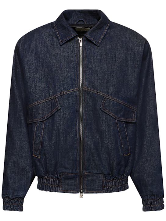 Magda Butrym: Zip-up denim bomber jacket - Navy - women_0 | Luisa Via Roma