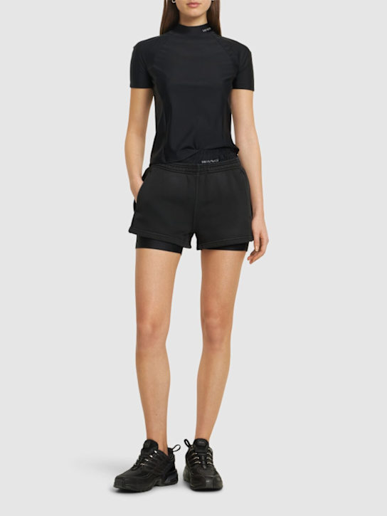 Alexander Wang: Prestyled bike shorts - Black - women_1 | Luisa Via Roma