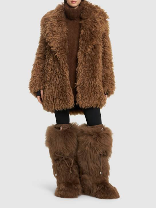 Moncler Grenoble: Malenco virgin wool blend down jacket - women_1 | Luisa Via Roma