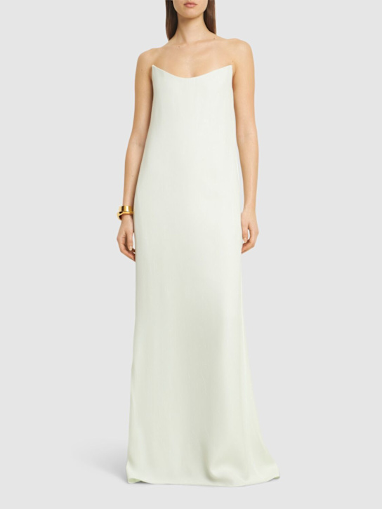 Del Core: Strapless envers satin long dress - women_1 | Luisa Via Roma
