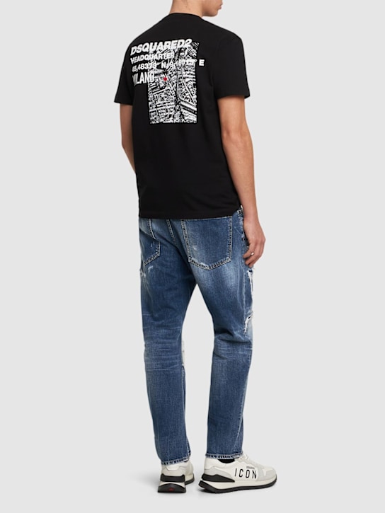 Dsquared2: Cool Fit コットンTシャツ - men_1 | Luisa Via Roma