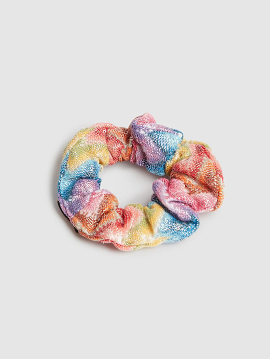 Missoni: Cotton blend knitted scrunchie - Multicolor - kids-girls_1 | Luisa Via Roma