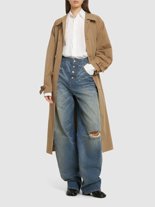 MM6 Maison Margiela: High rise straight jeans - women_1 | Luisa Via Roma