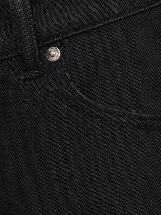 Alexander Wang: Denim mini skirt w/ underwear detail - Black - women_4 | Luisa Via Roma