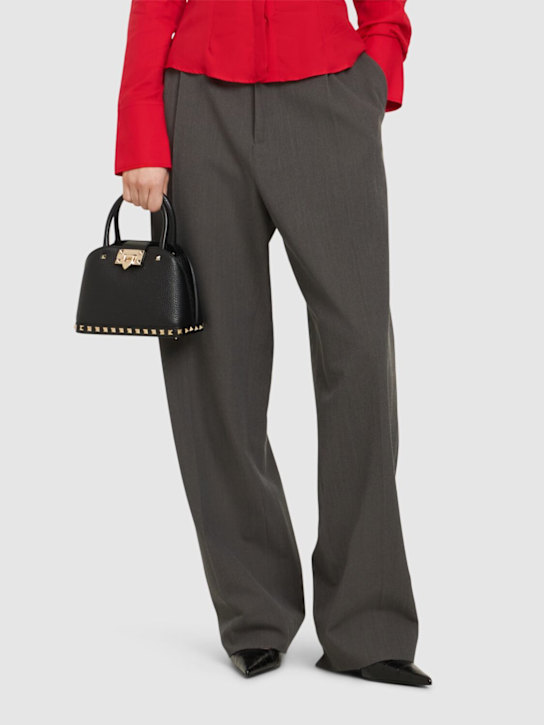Valentino Garavani: Double Handle Rockstud leather bag - women_1 | Luisa Via Roma