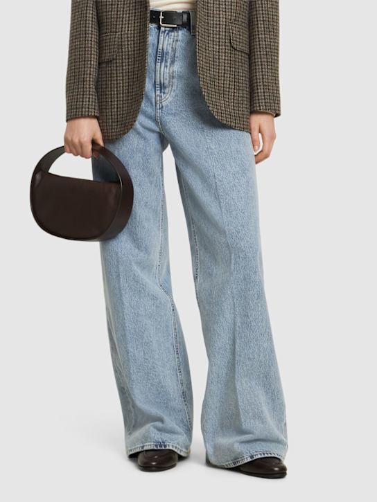 St. Agni: Petite Arc woven leather shoulder bag - women_1 | Luisa Via Roma